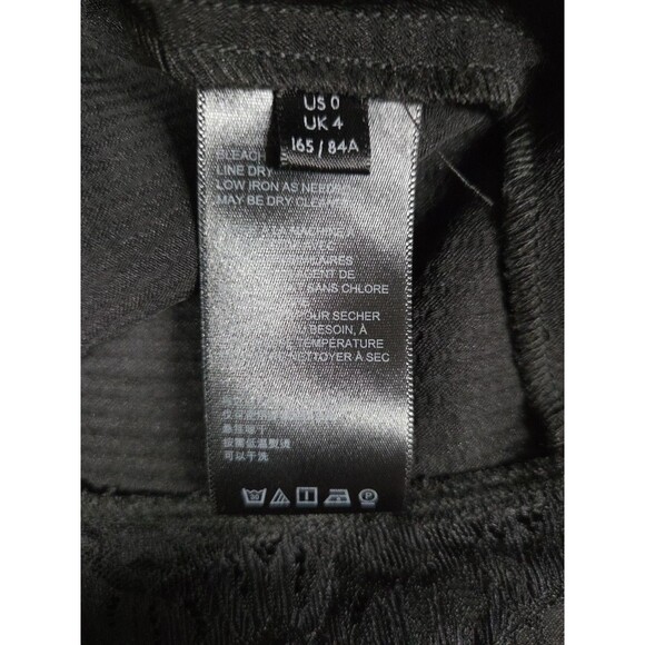 Free People Midi Dress Size 0 Black Cut Outs Tie Back Adjustable Slit - Picture 7 of 8